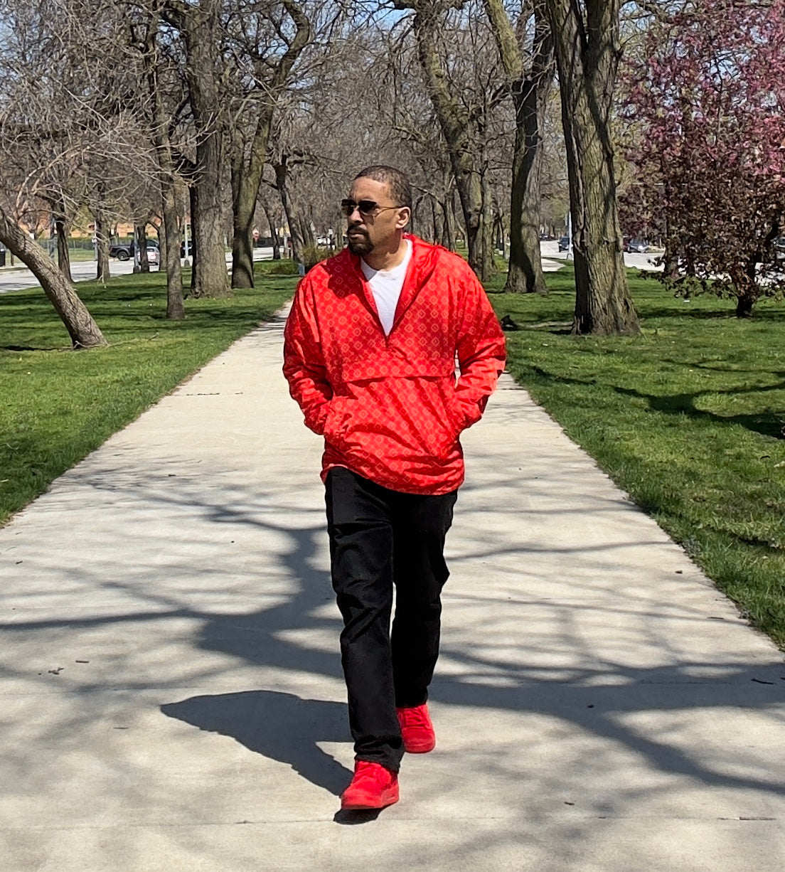 Cherry Gridlock Windbreaker