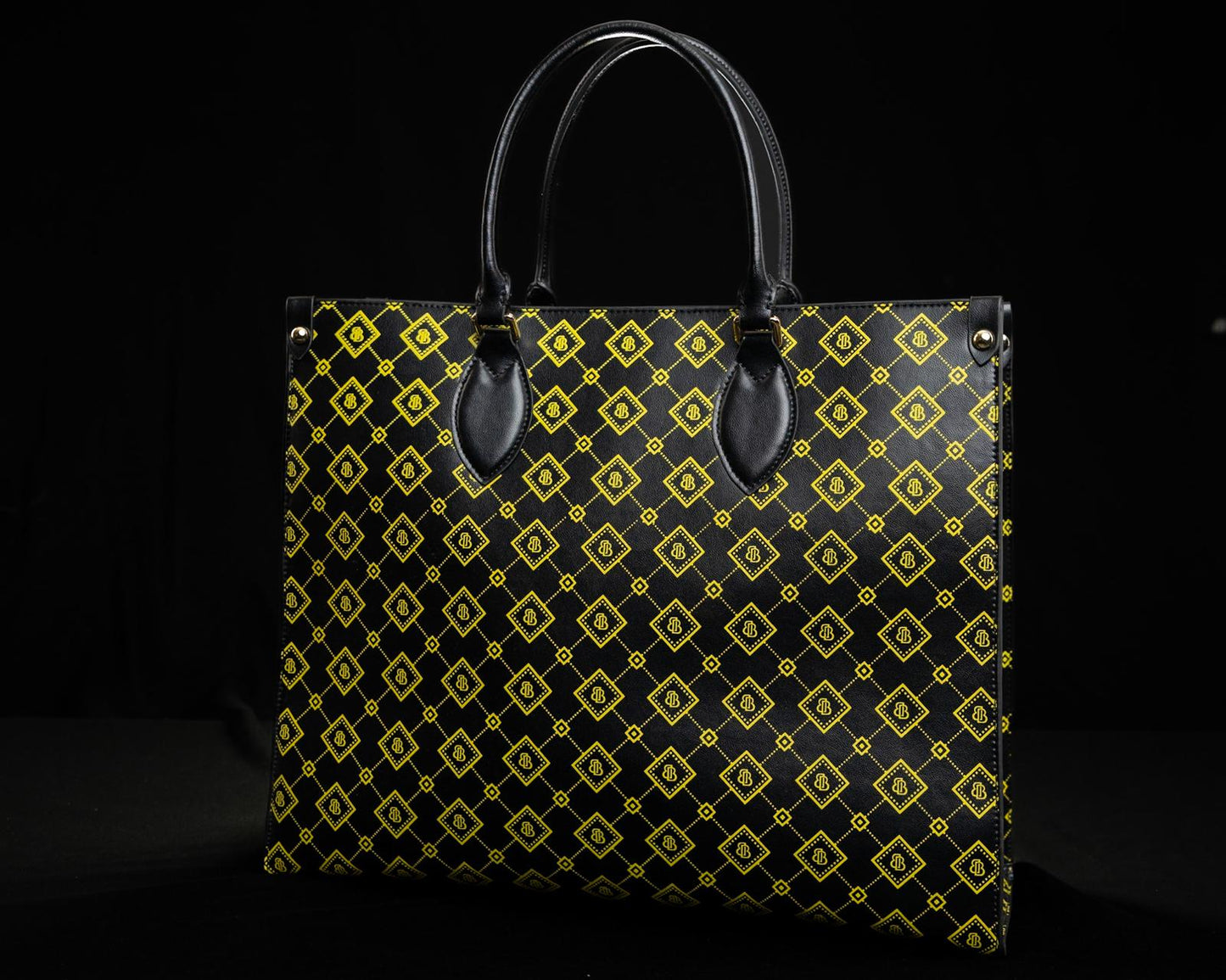 Bold Basics Tote – Black & Yellow Monogram