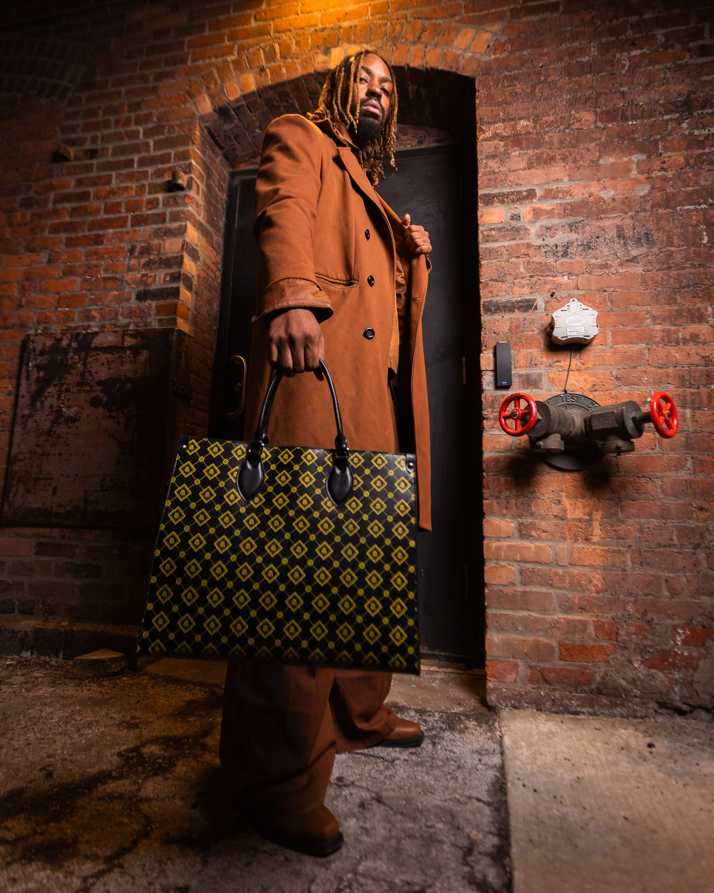 Bold Basics Tote – Black & Yellow Monogram